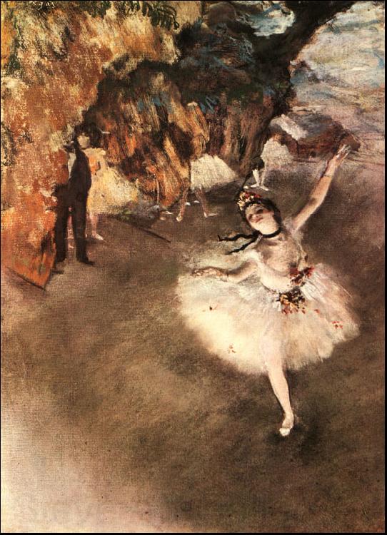 Edgar Degas The Star Dancer on Stage Norge oil painting art